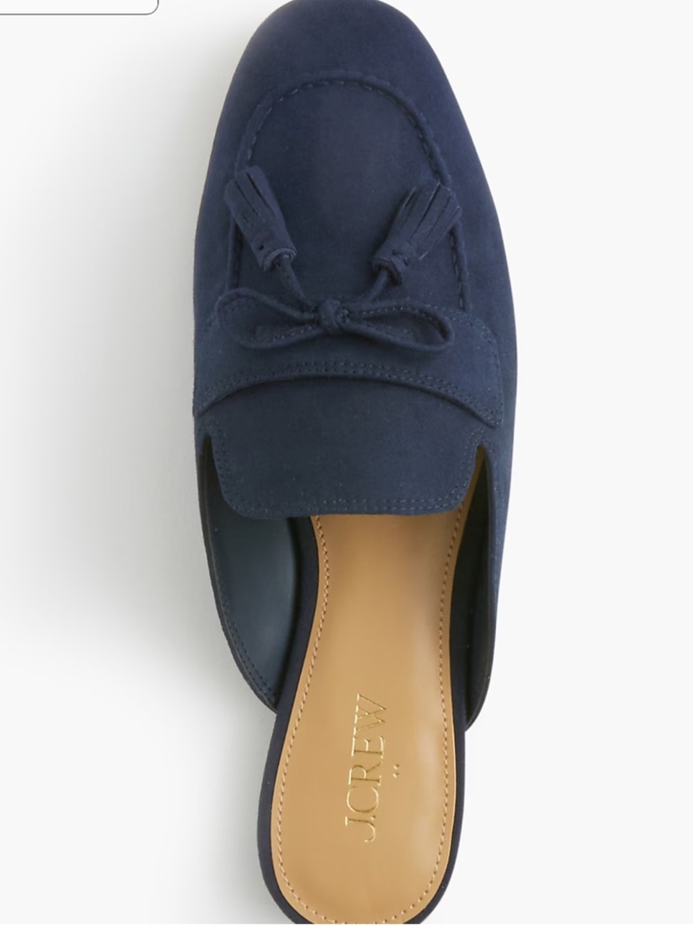 J CREW! Women's Navy Tassel Backless Loafers! Versatile !! 5.5